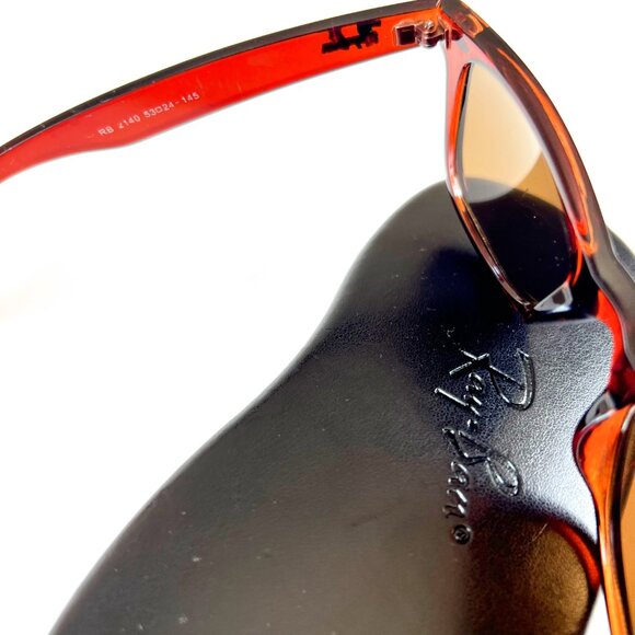 Ray Ban Brown Sunglasses Wayfarer 2140 Brown Frame Lens Retro Classic Style - Picture 3 of 8